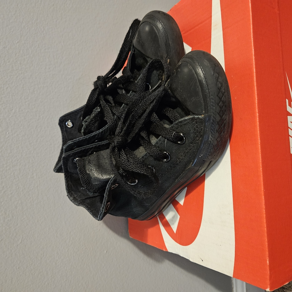 Kids Black High-Top Sneakers